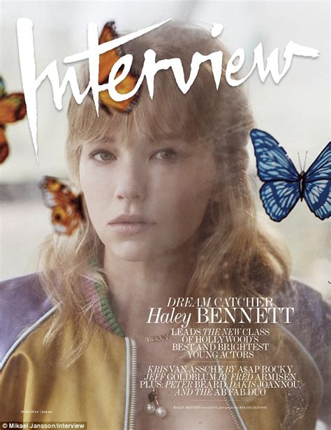 Haley Bennett graces Interview magazines cover in。